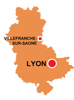 Department map of Rhône