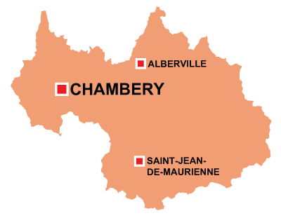 Department map of Savoie