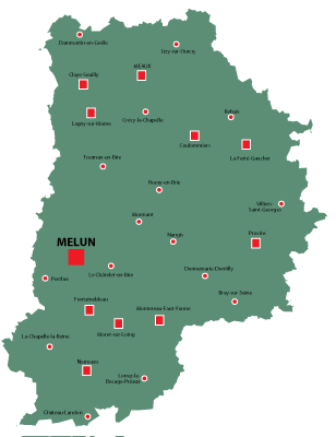 Department map of Seine et Marne