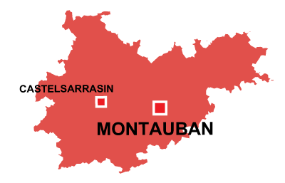 Department map of Tarn et Garonne