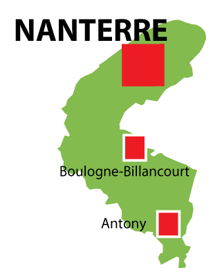 Department map of Hauts de Seine