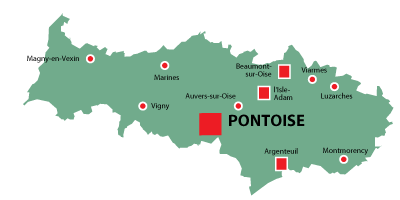 Department map of Val d'Oise